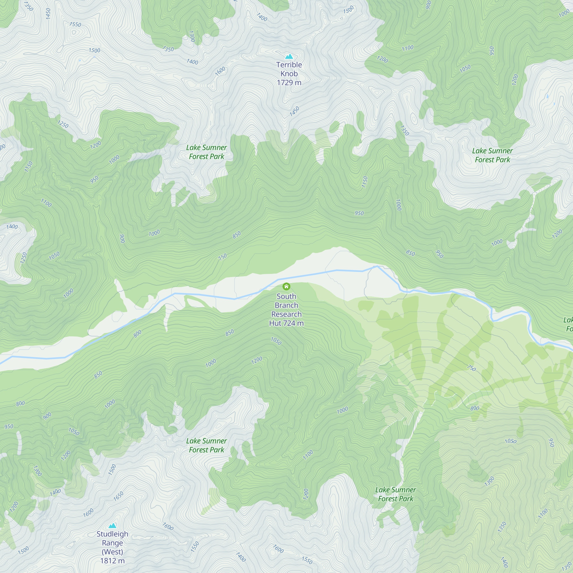 South Branch Research Hut map