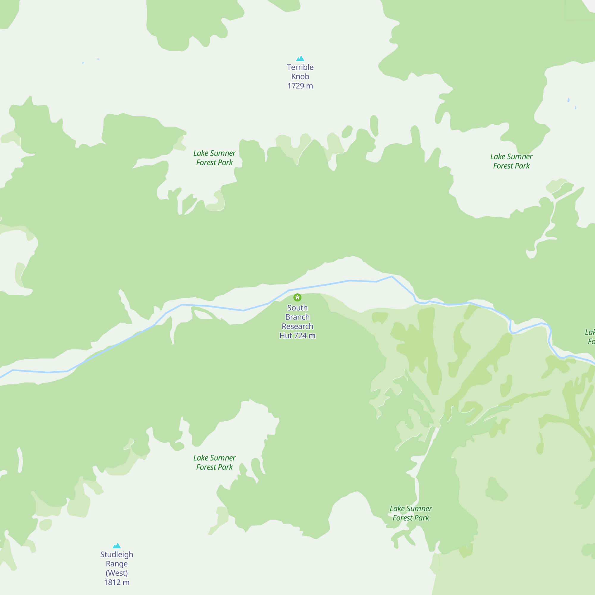 South Branch Research Hut map