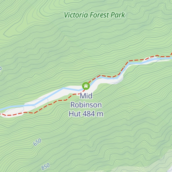 Map of Mid Robinson Hut