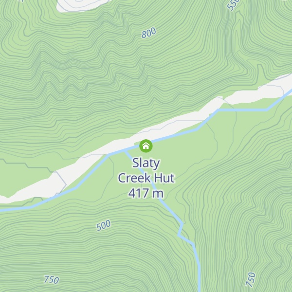 Map of Slaty Creek Hut