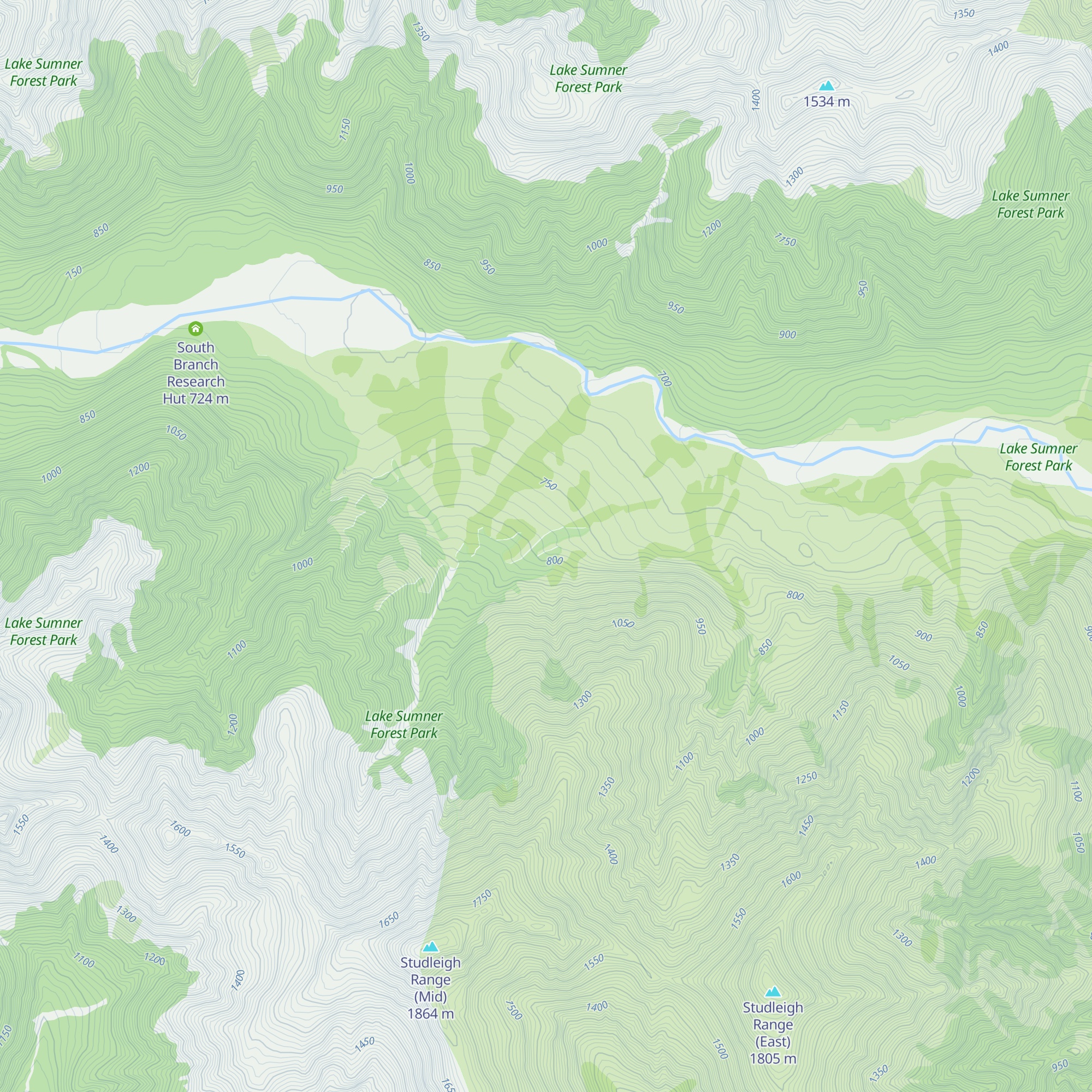 Stony Stream Hut map
