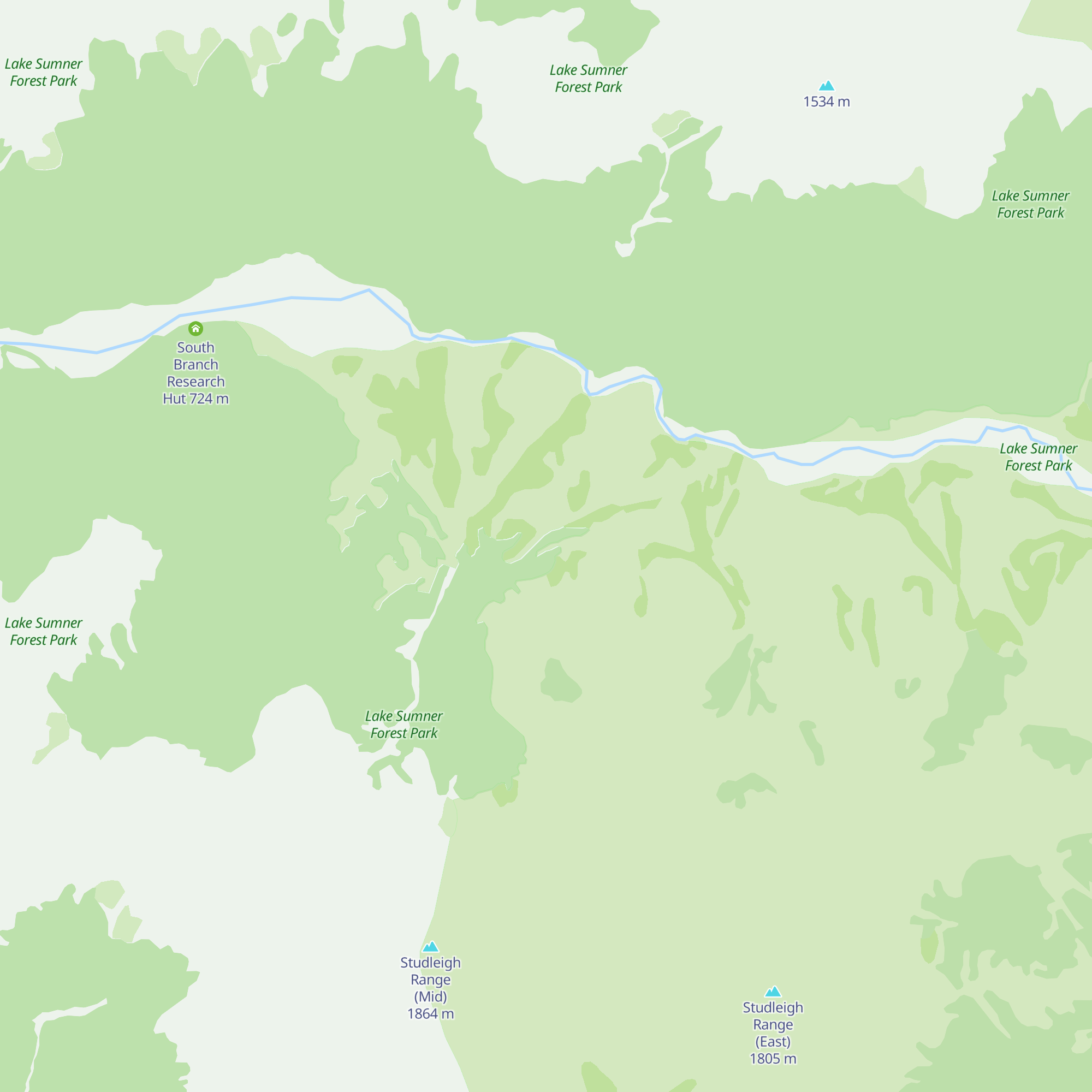 Stony Stream Hut map