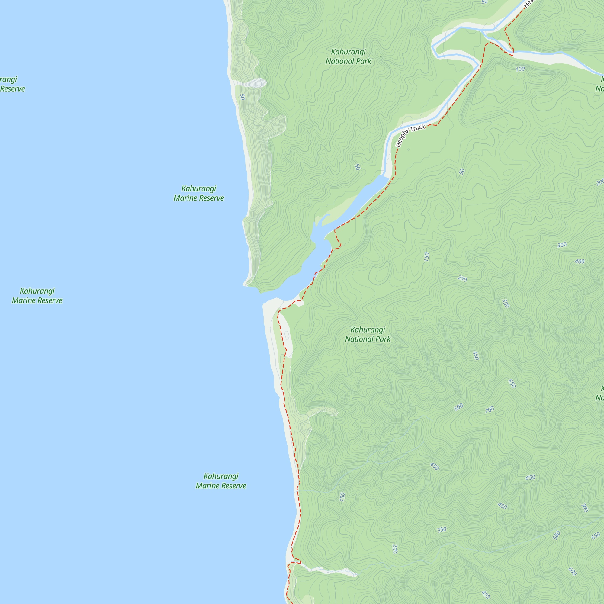 Heaphy Hut map