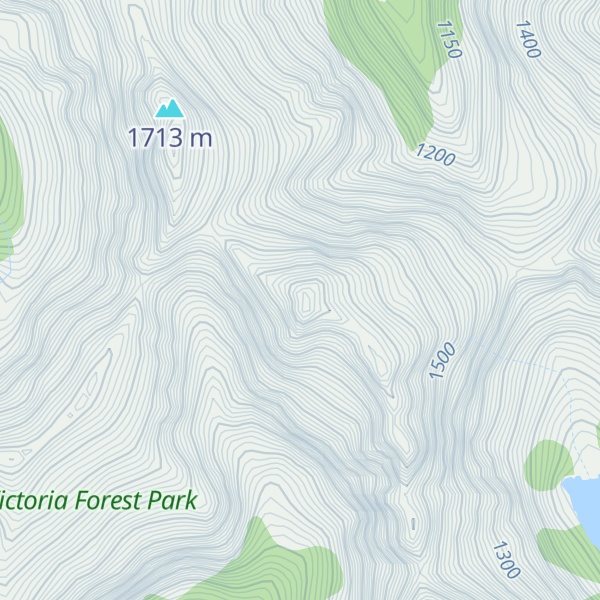 Map of Ivess Peak
