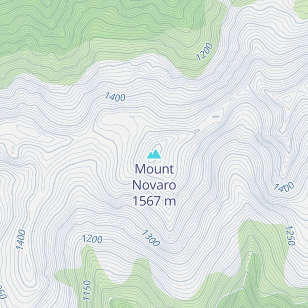 Map of Mount Novaro