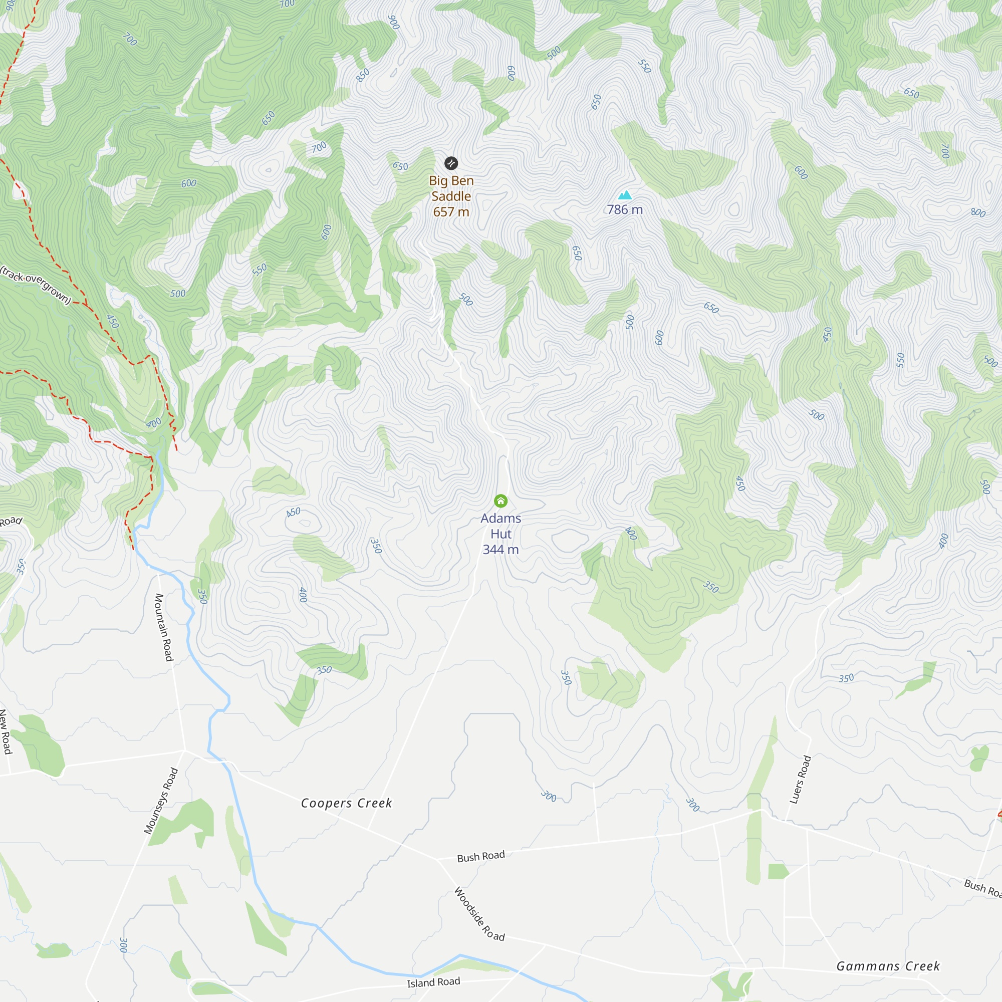 Adams Hut map