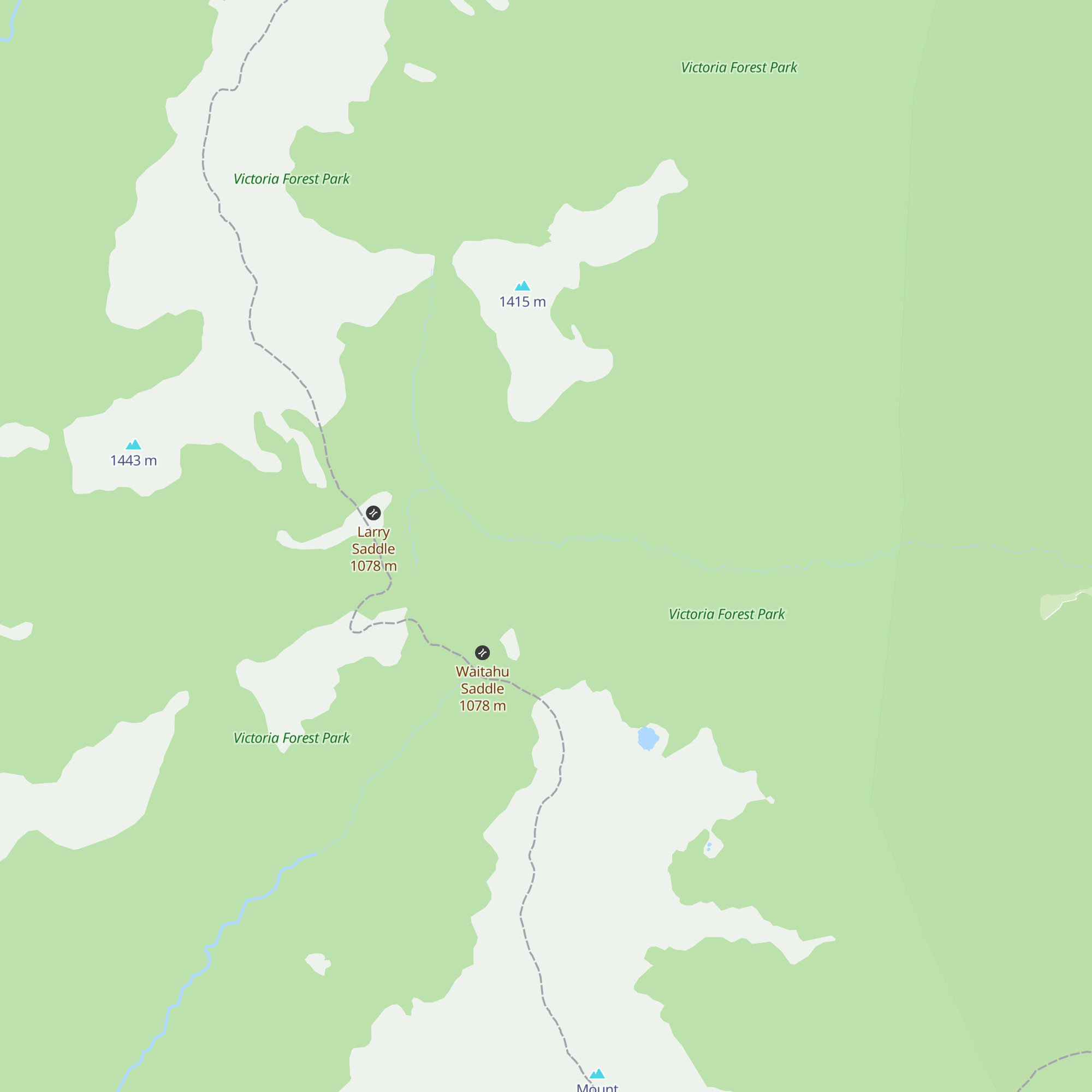 Wheel Creek Hut map