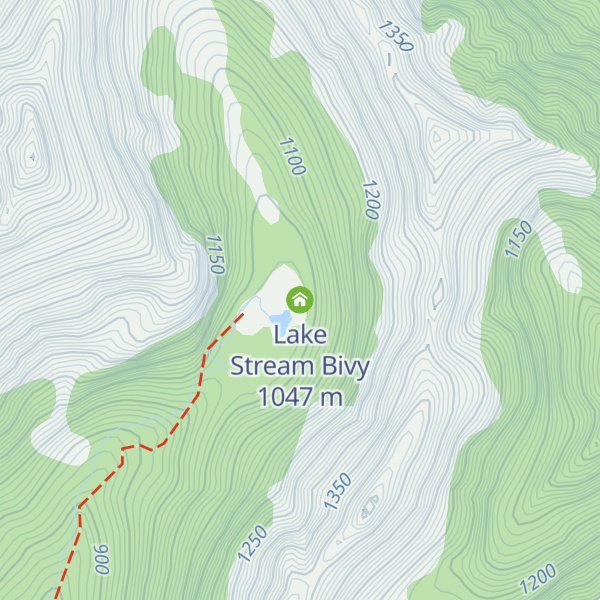 Map of Lake Stream Bivy