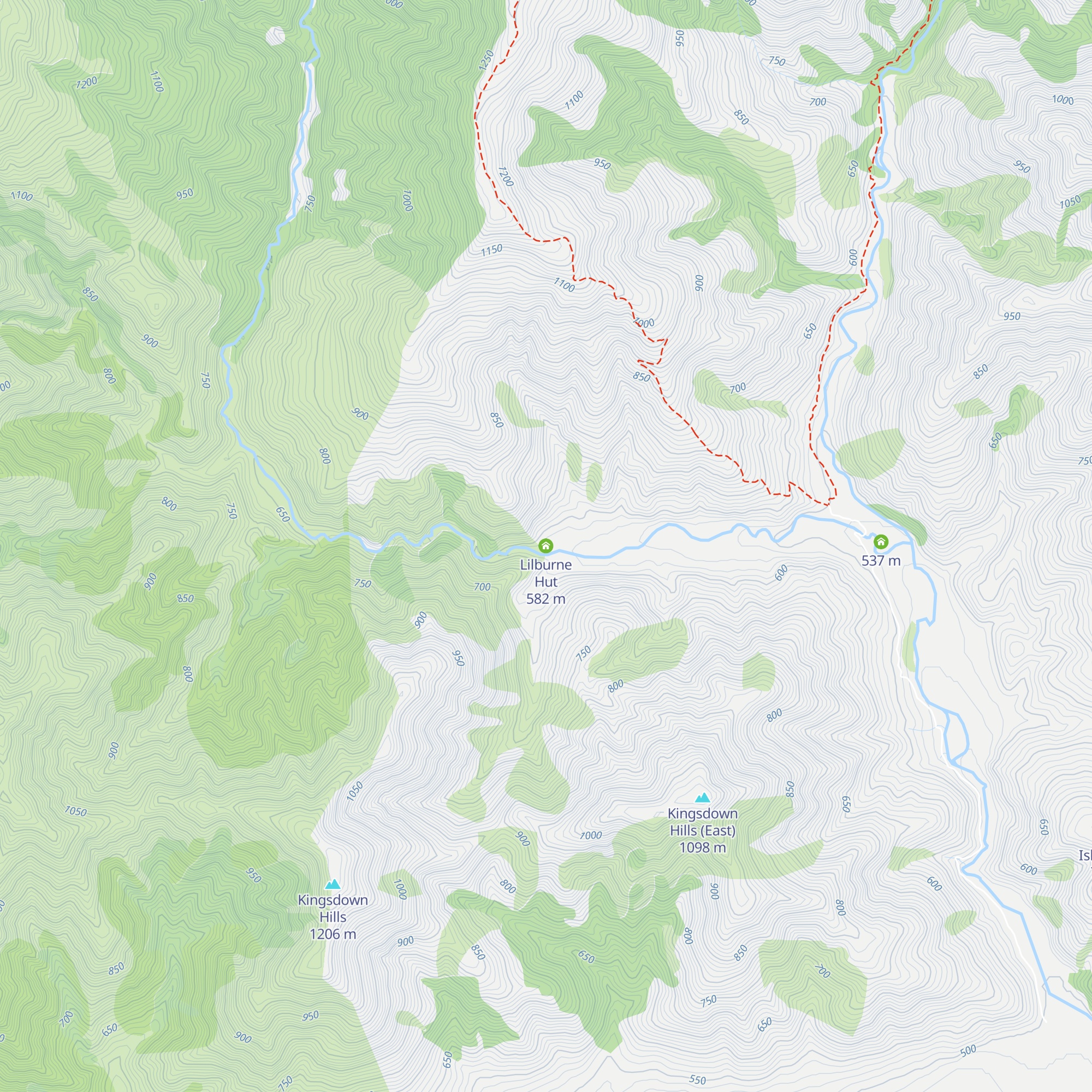 Lilburne Hut map