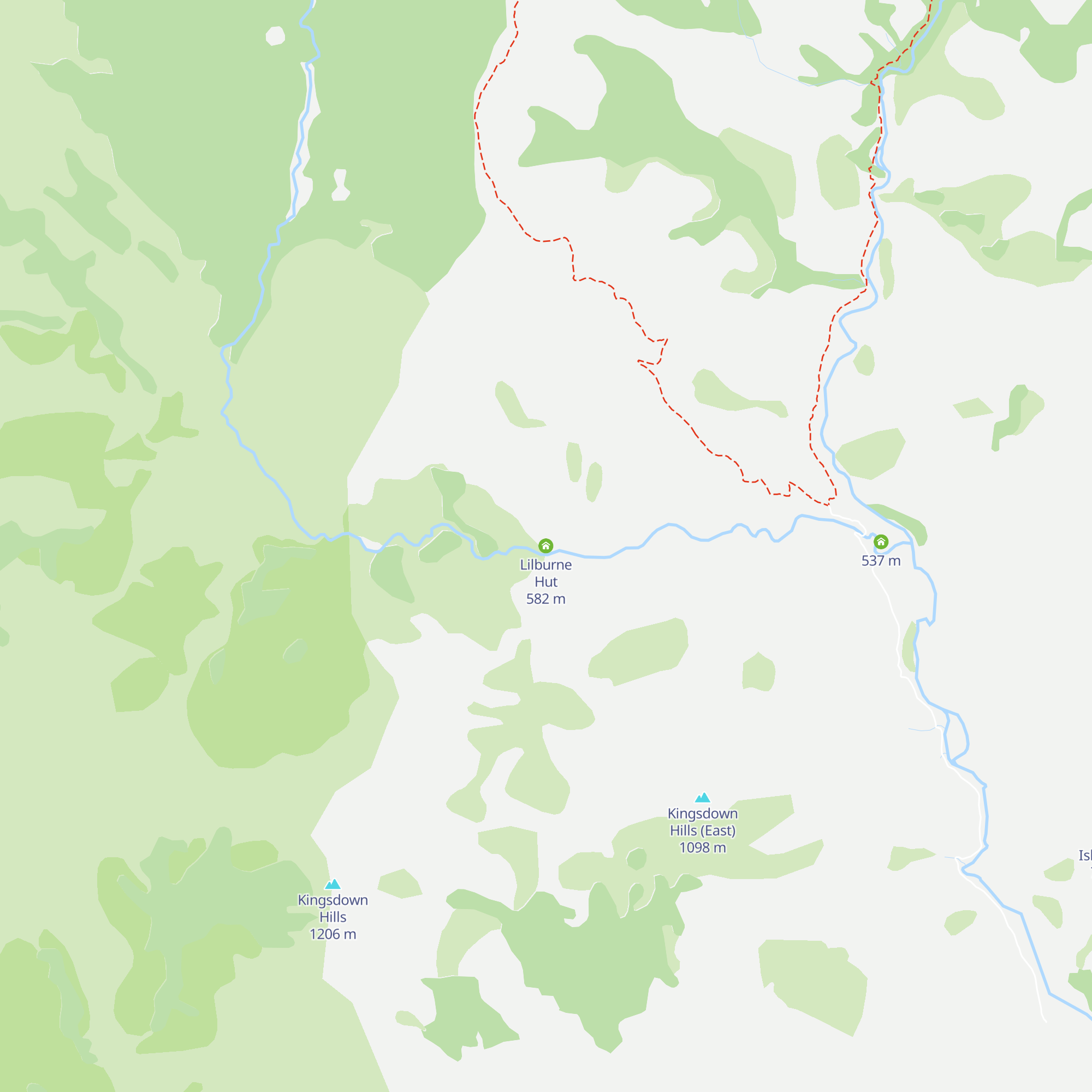 Lilburne Hut map