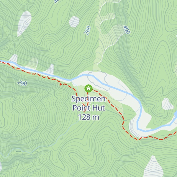 Map of Specimen Point Hut