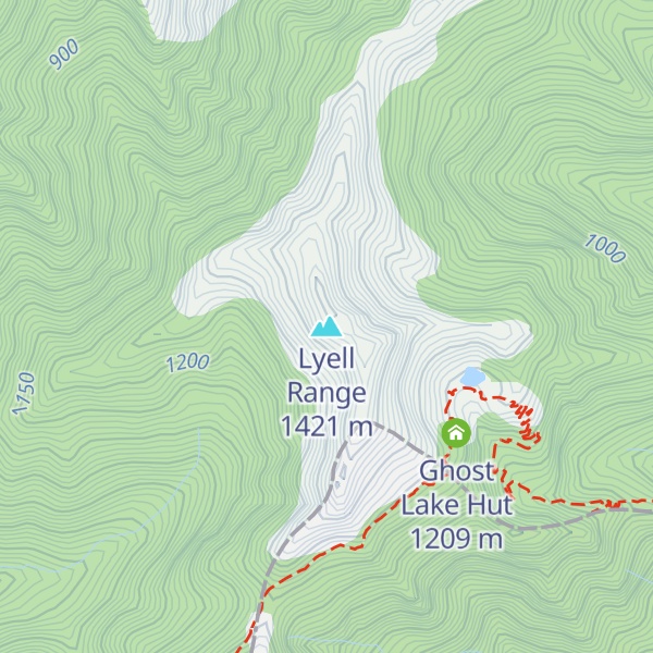 Map of Lyell Range