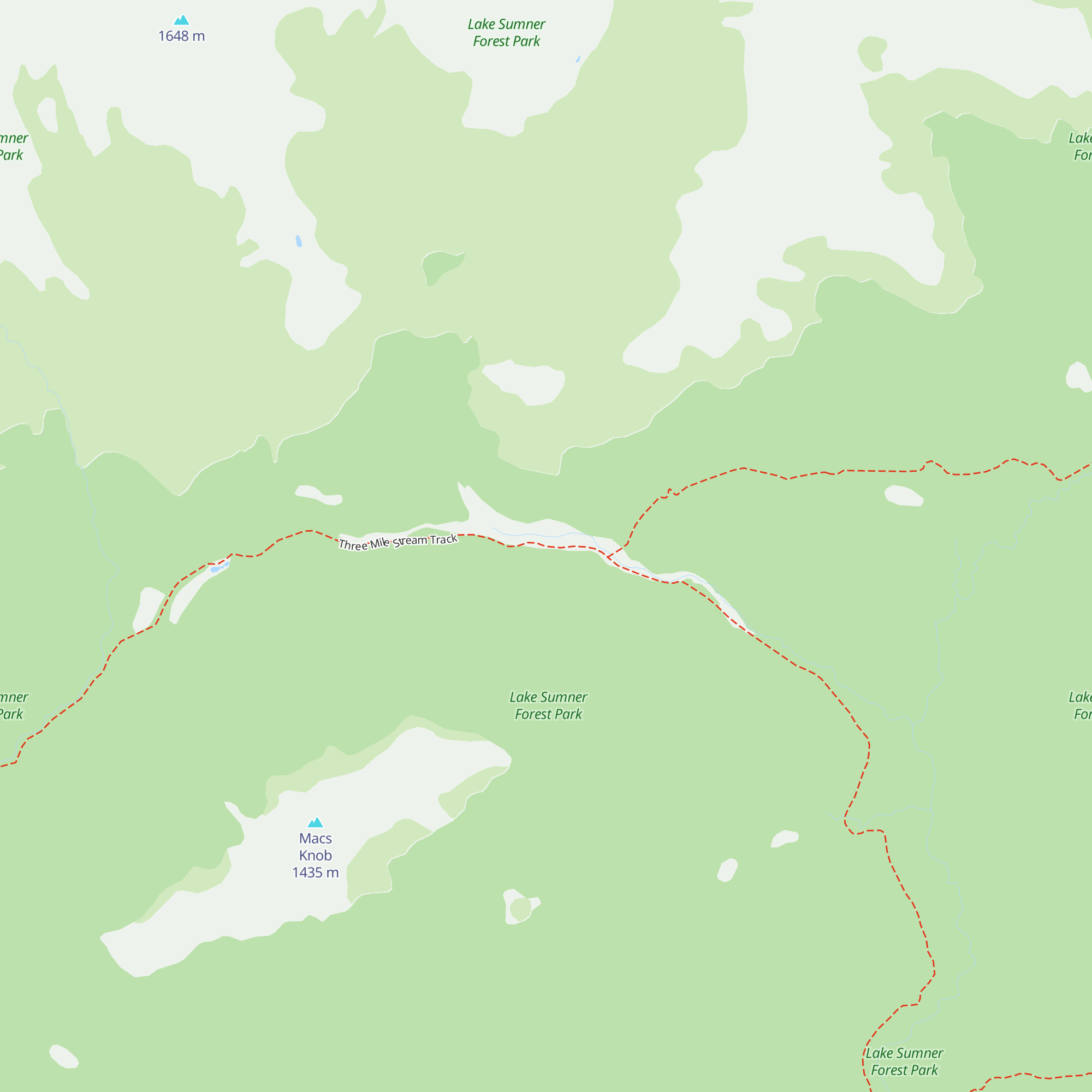 Three Mile Stream Hut map