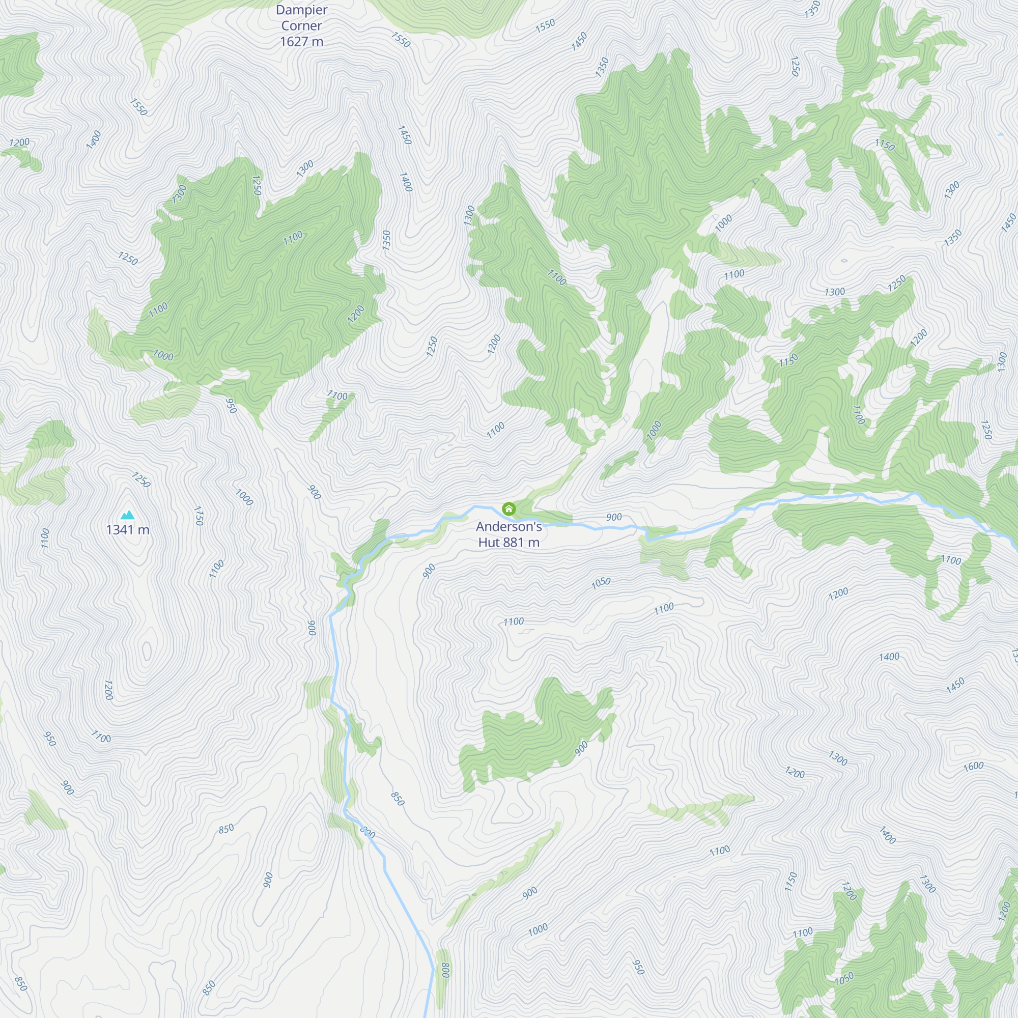 Anderson's Hut map