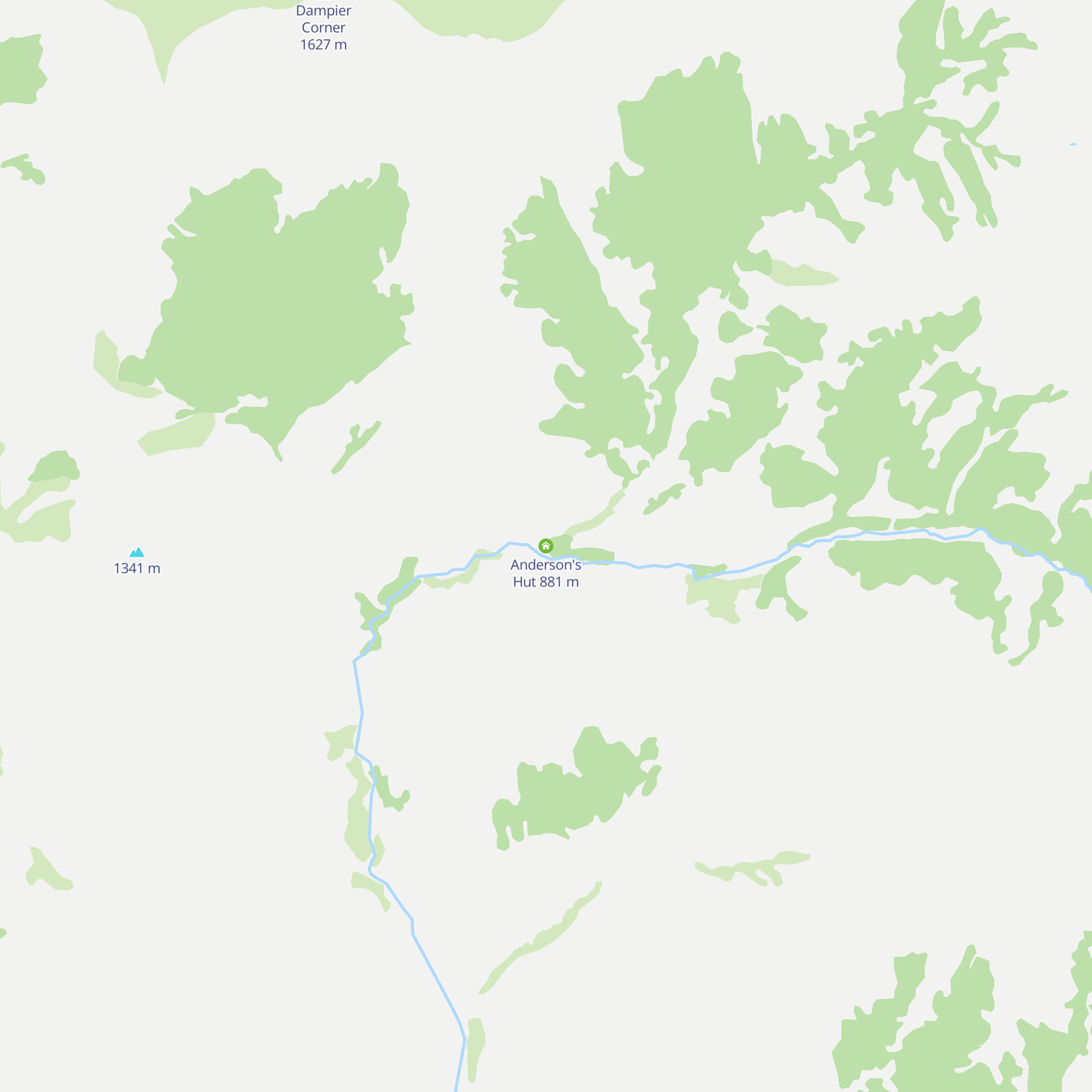 Anderson's Hut map