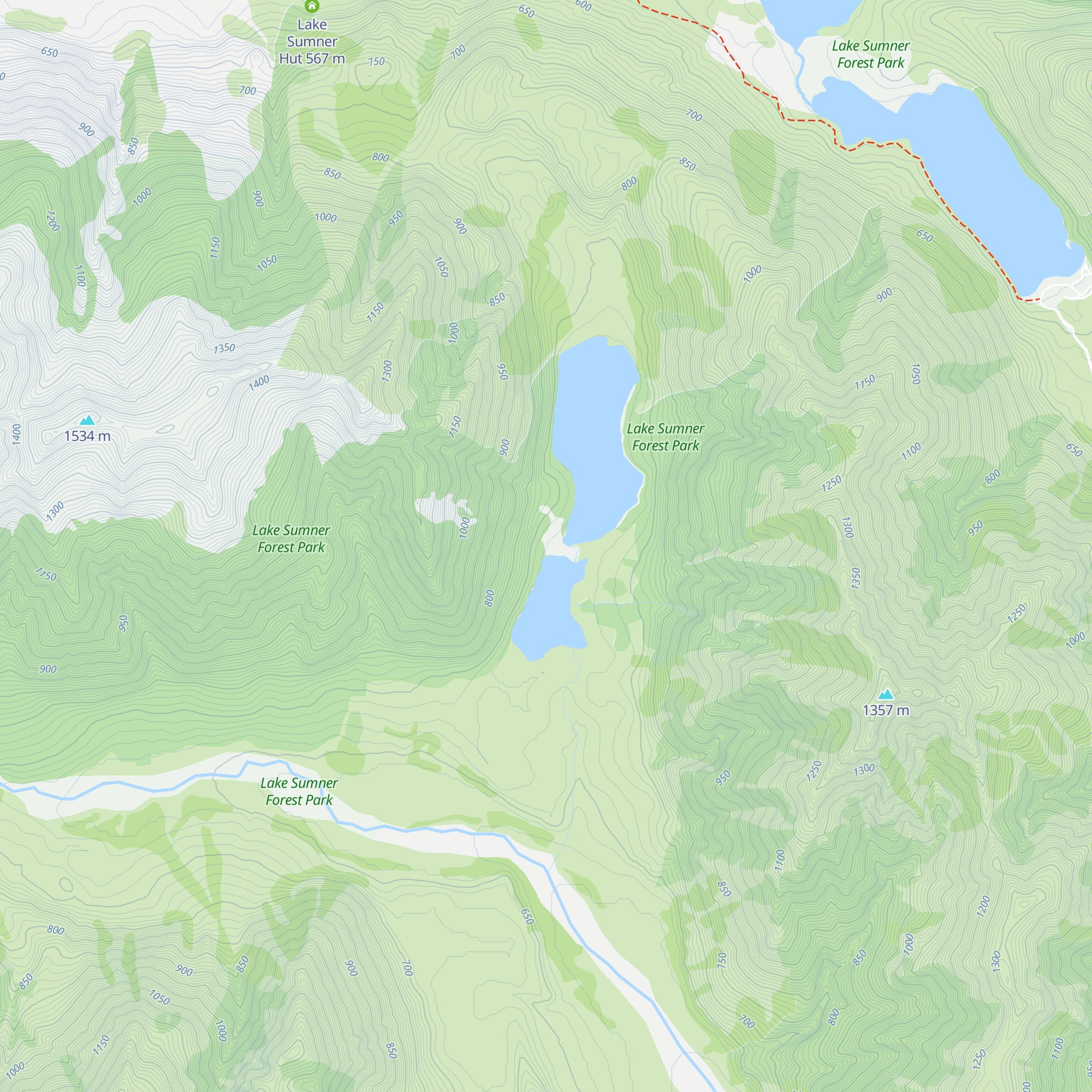 Lake Mason Hut map