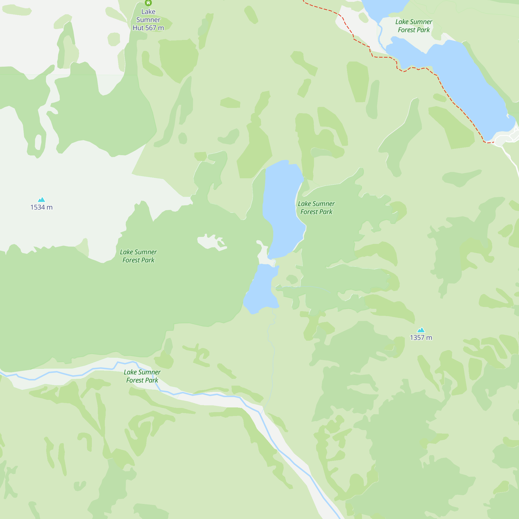 Lake Mason Hut map