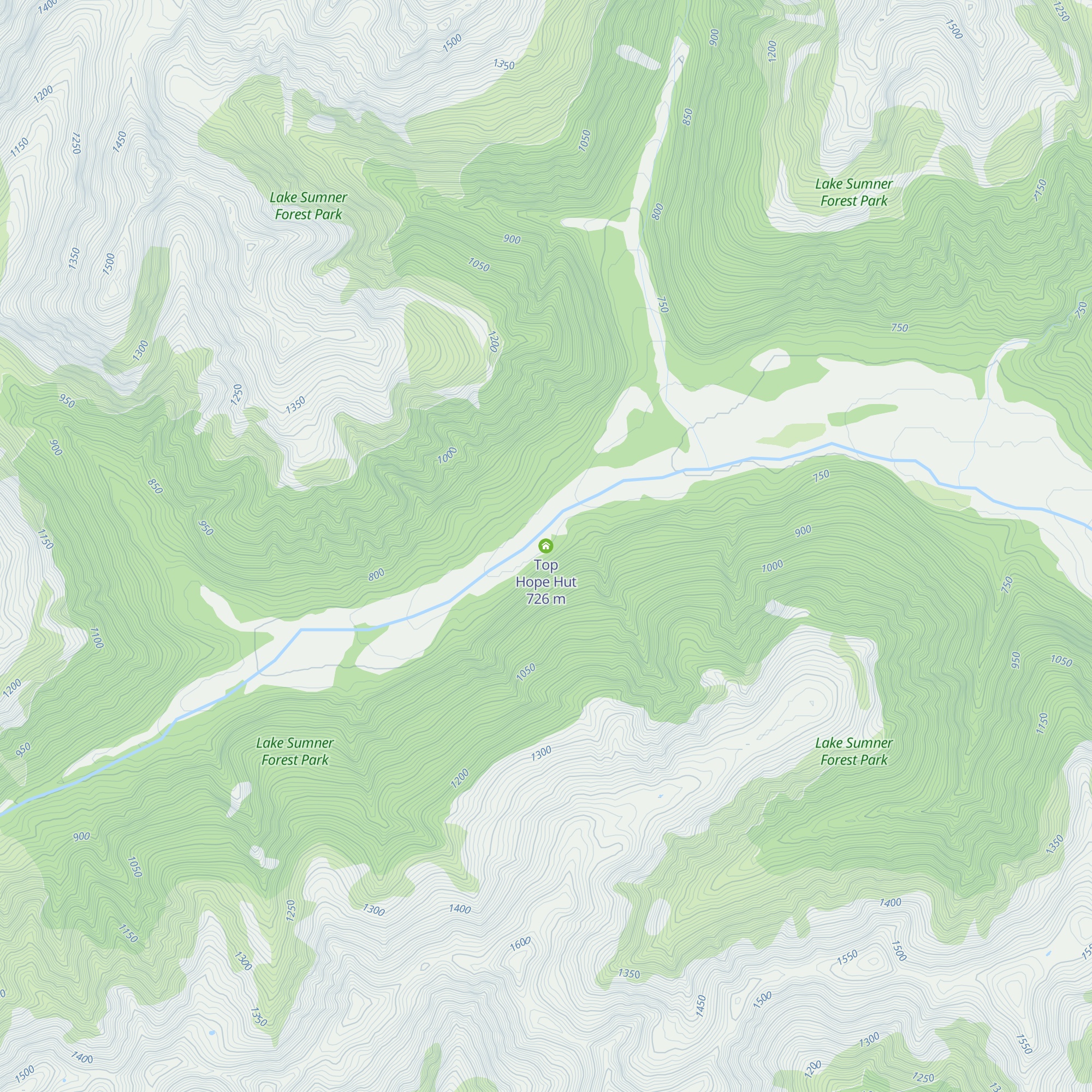 Top Hope Hut map