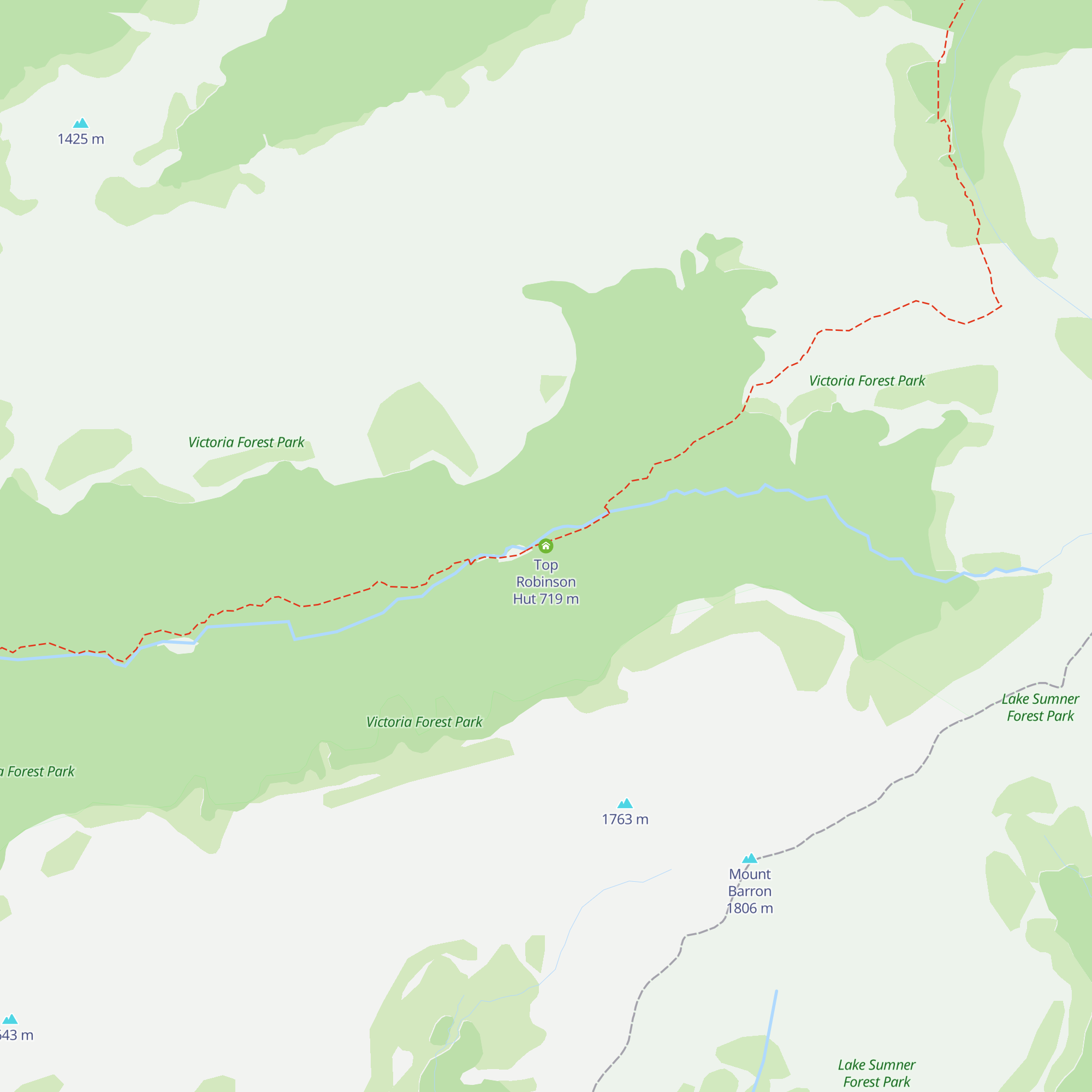Top Robinson Hut map
