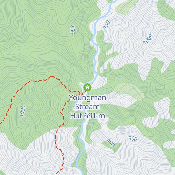 Map of Youngman Stream Hut