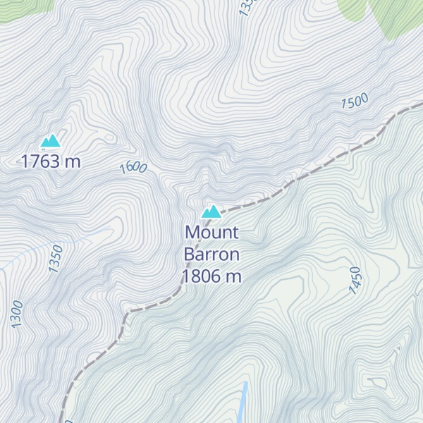 Map of Mount Barron