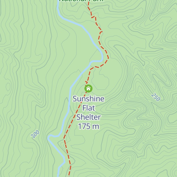 Map of Sunshine Flat Shelter