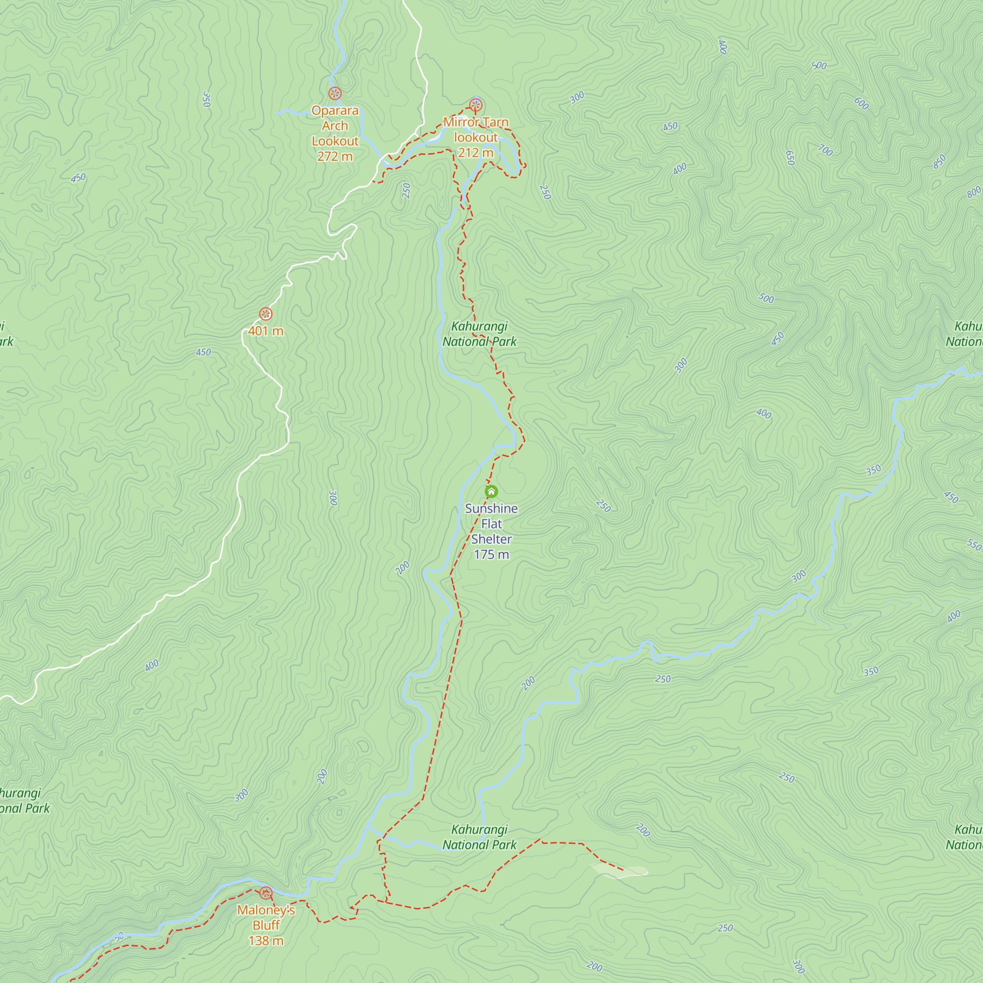Sunshine Flat Shelter map