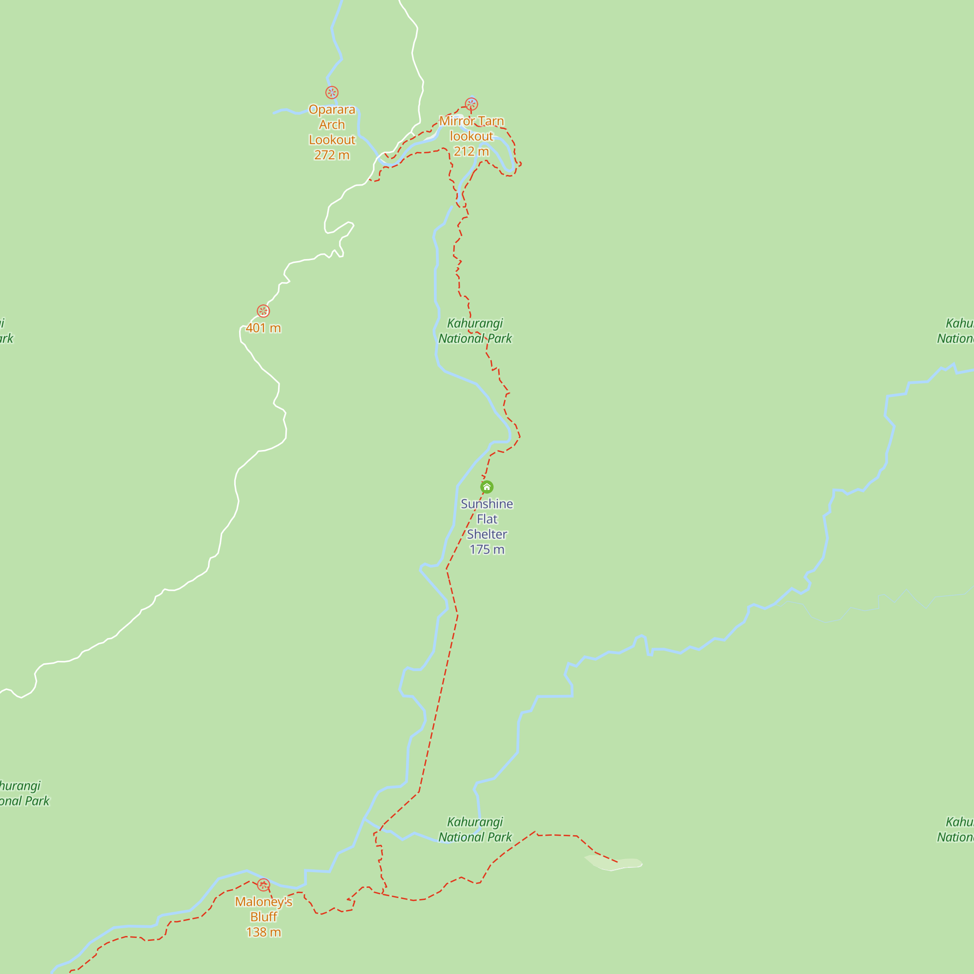 Sunshine Flat Shelter map