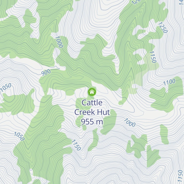 Map of Cattle Creek Hut