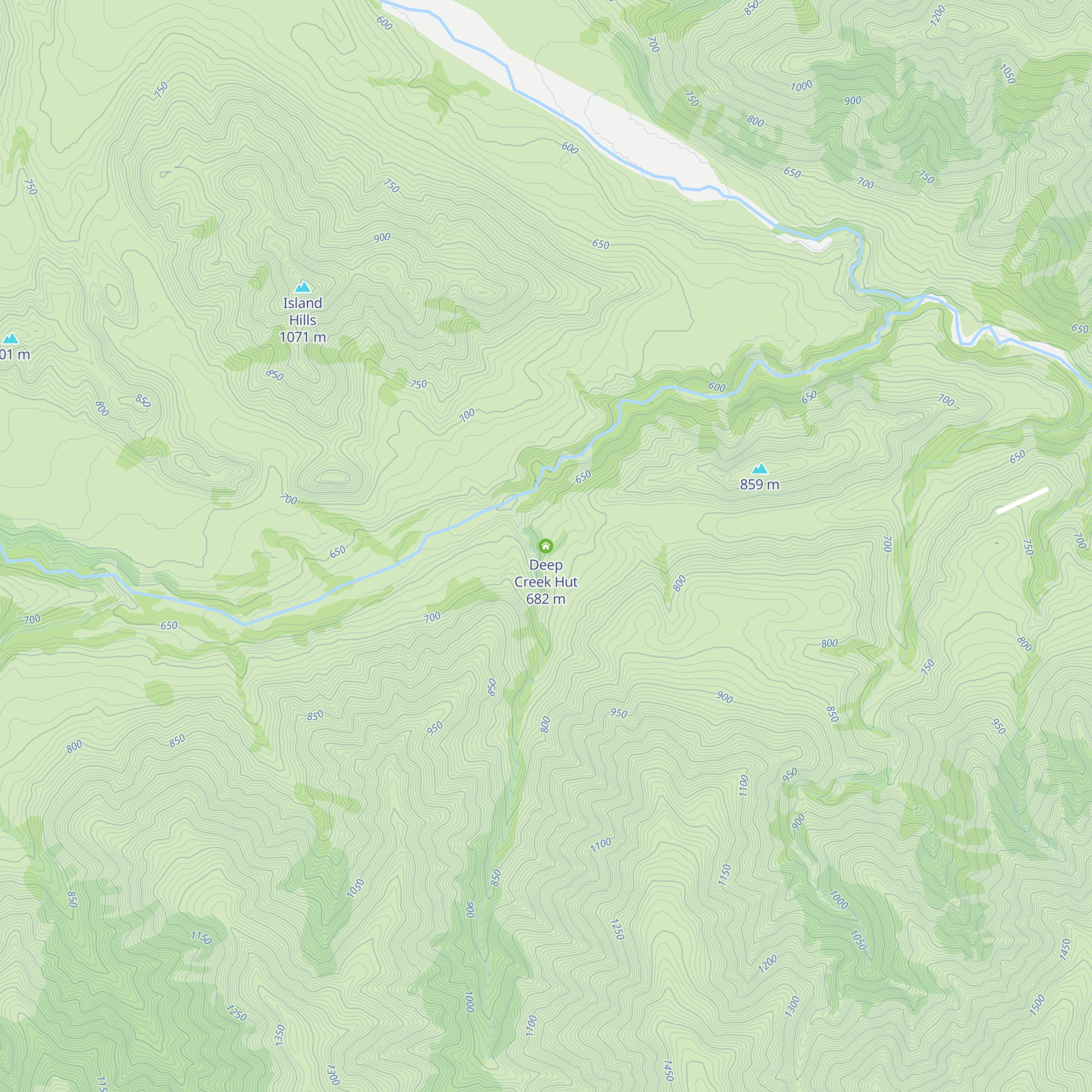 Deep Creek Hut map