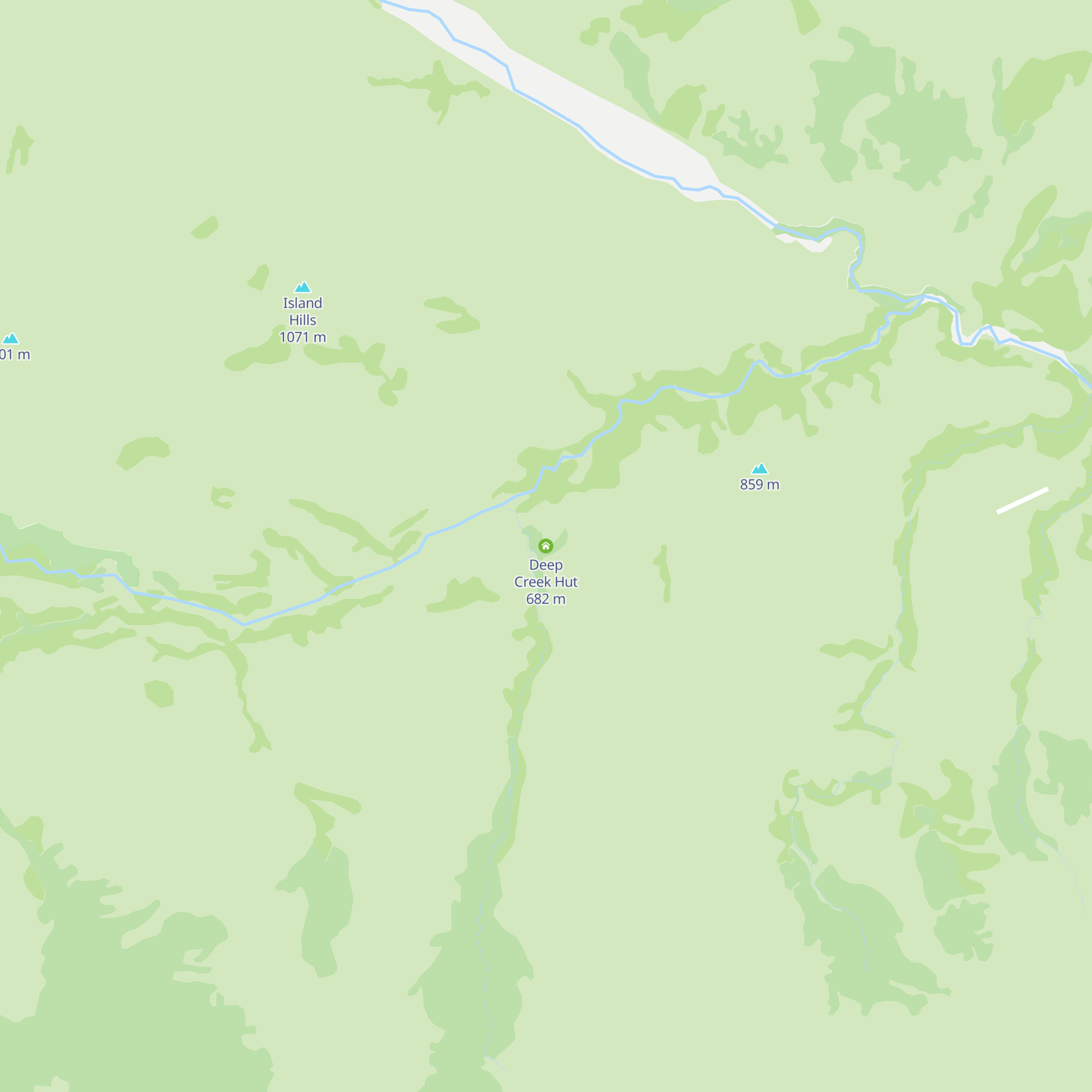 Deep Creek Hut map