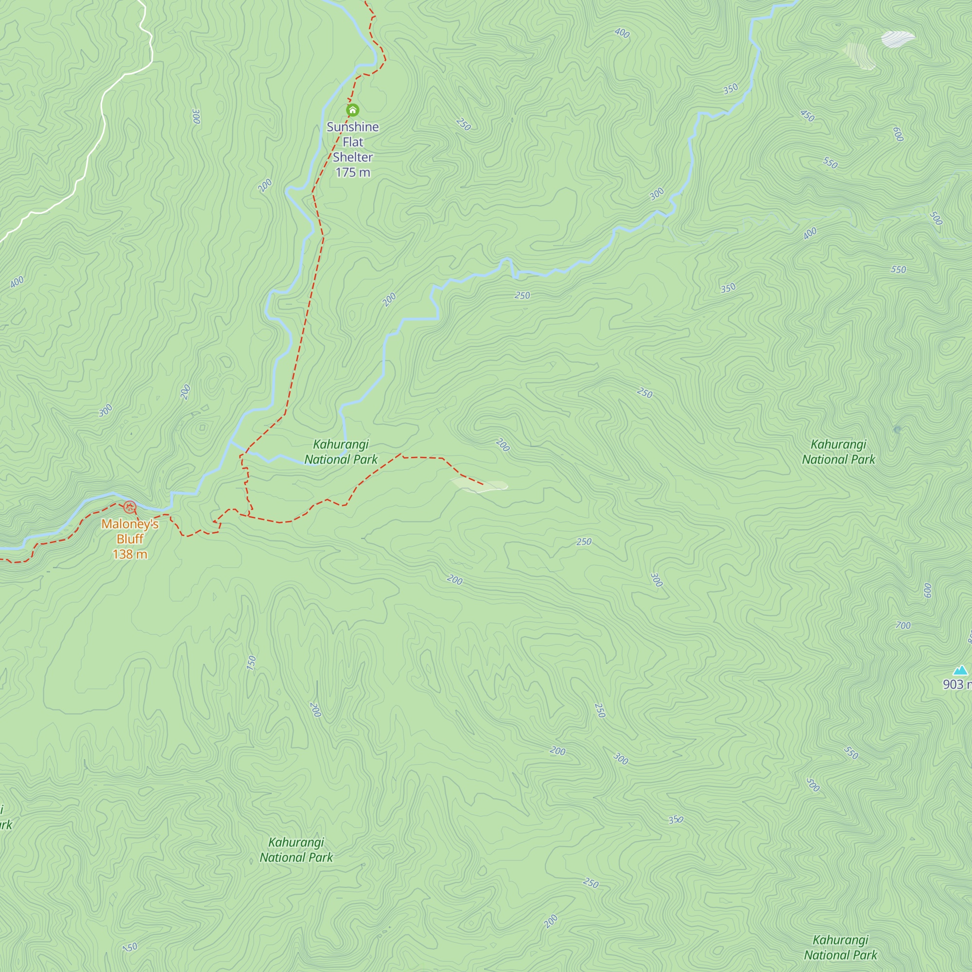 Adams Flat Hut map