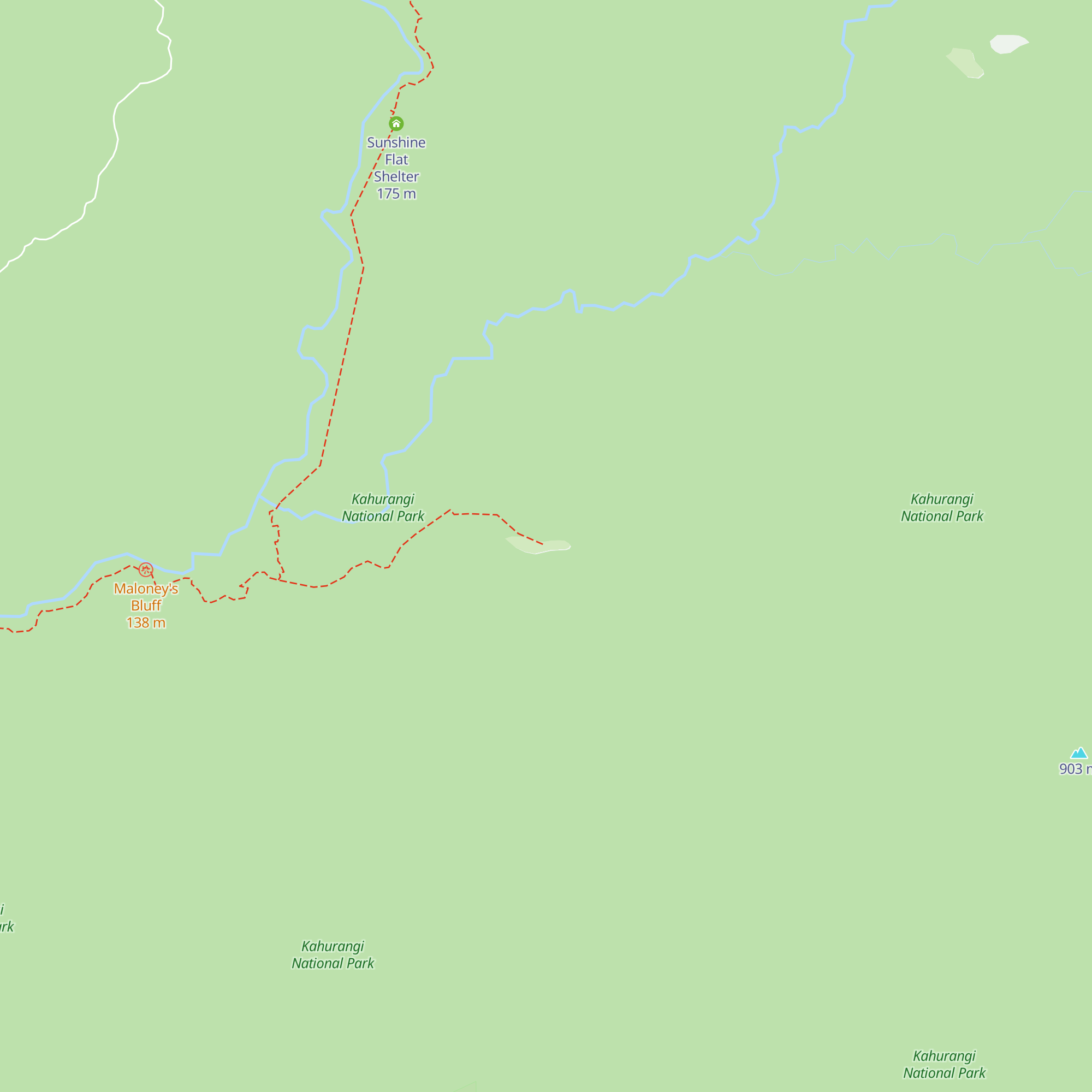 Adams Flat Hut map