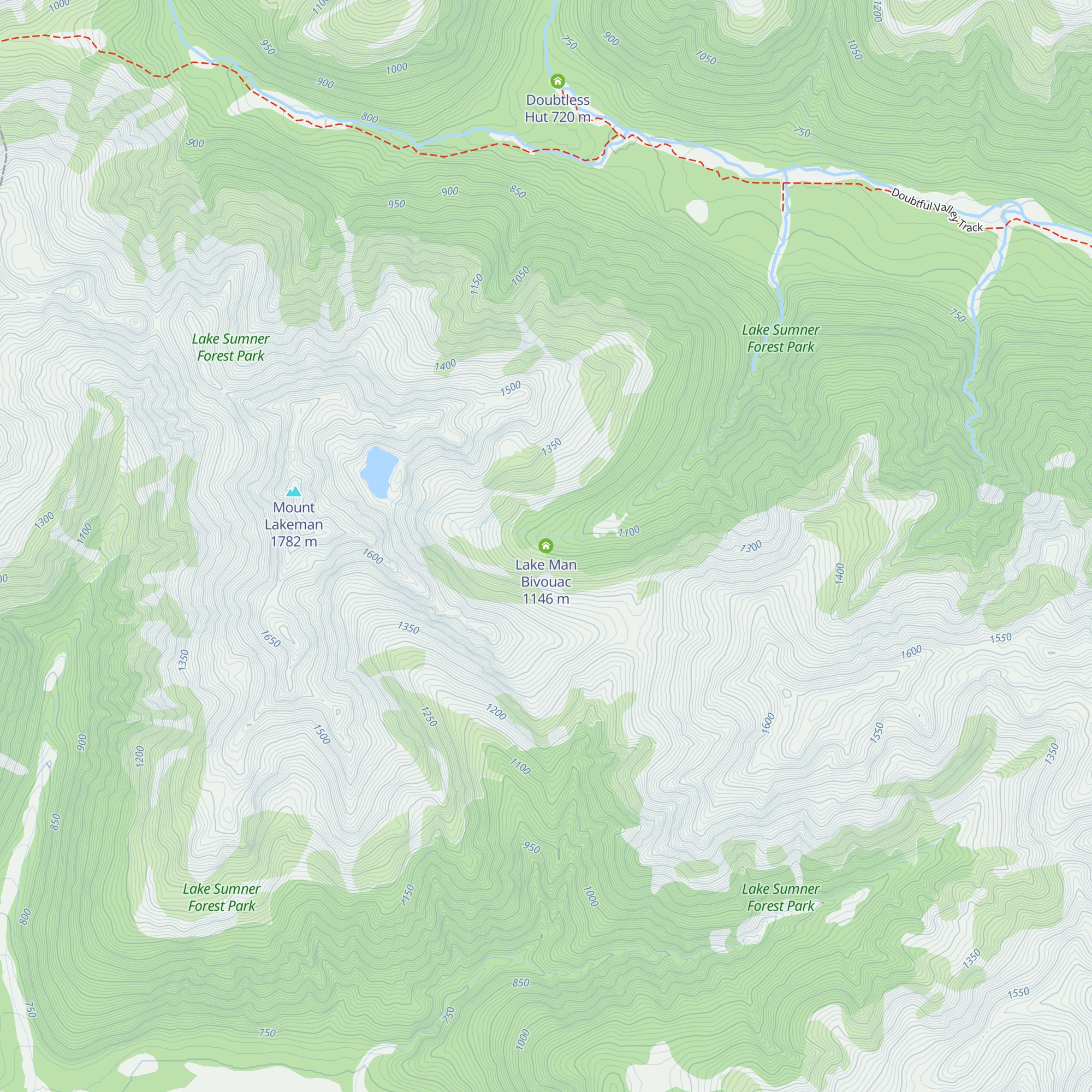 Lake Man Bivouac map