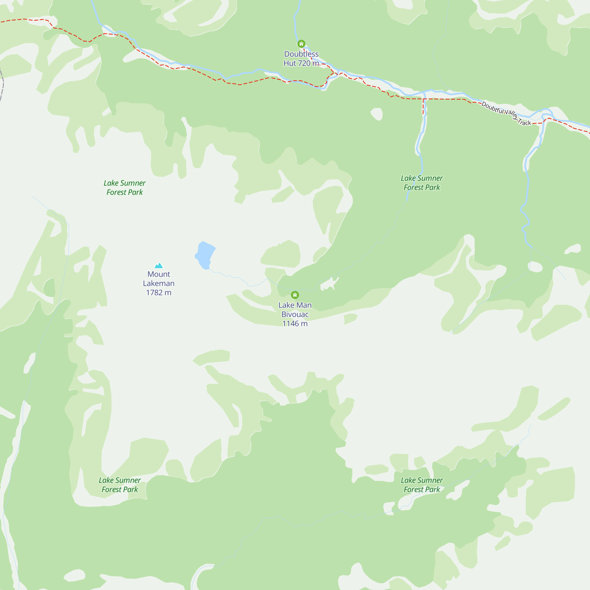 Lake Man Bivouac map