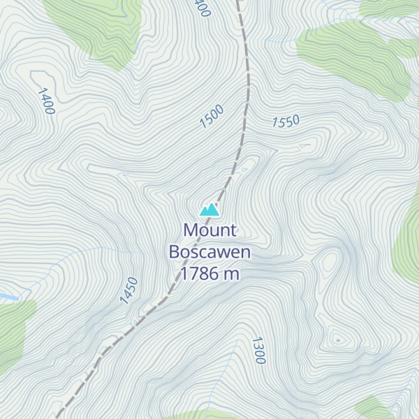 Map of Mount Boscawen