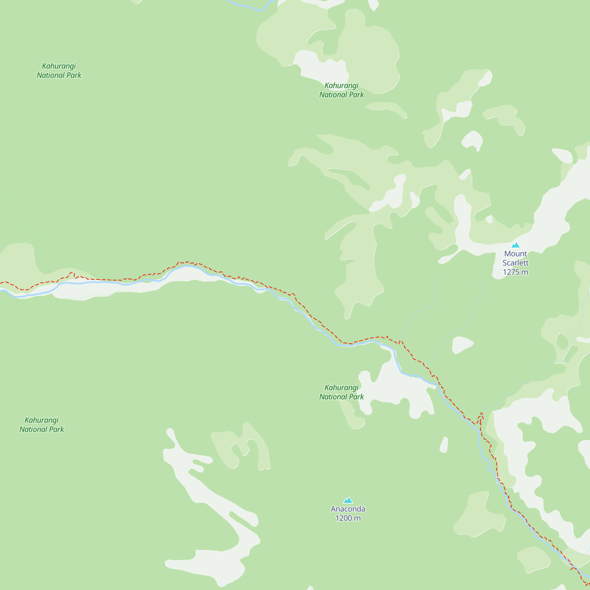 Belltown Manunui Hut map