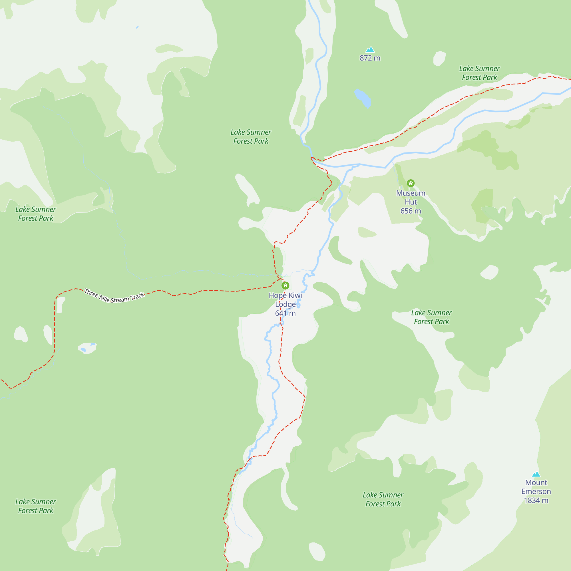 Hope Kiwi Lodge map