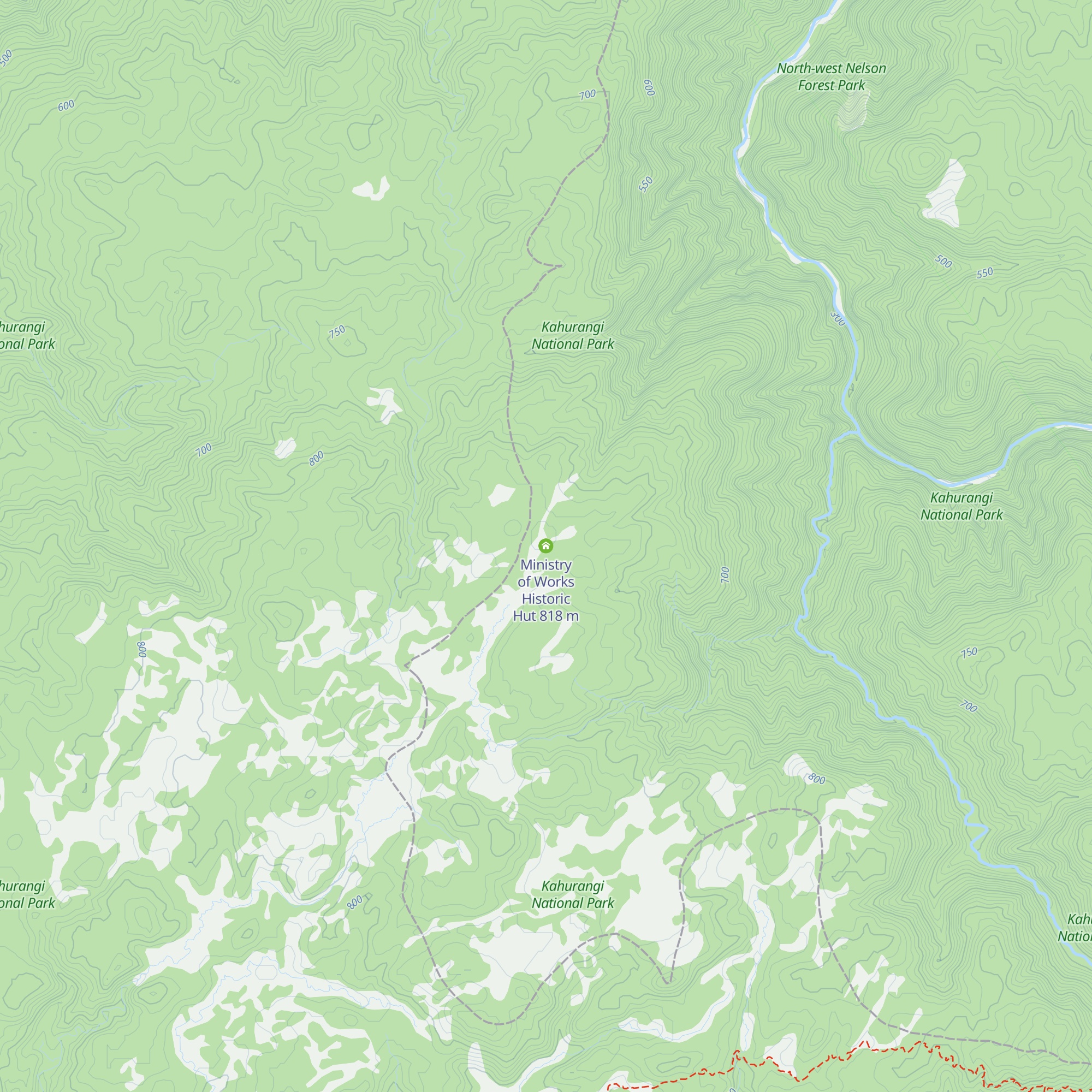 Ministry of Works Historic Hut map