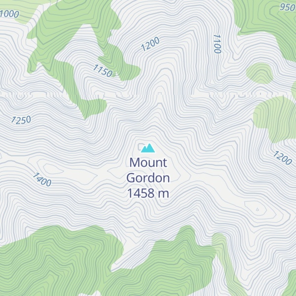 Map of Mount Gordon