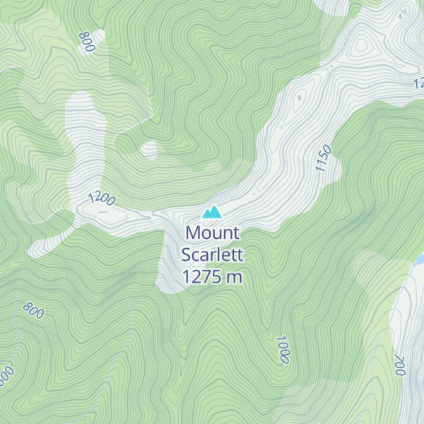 Map of Mount Scarlett