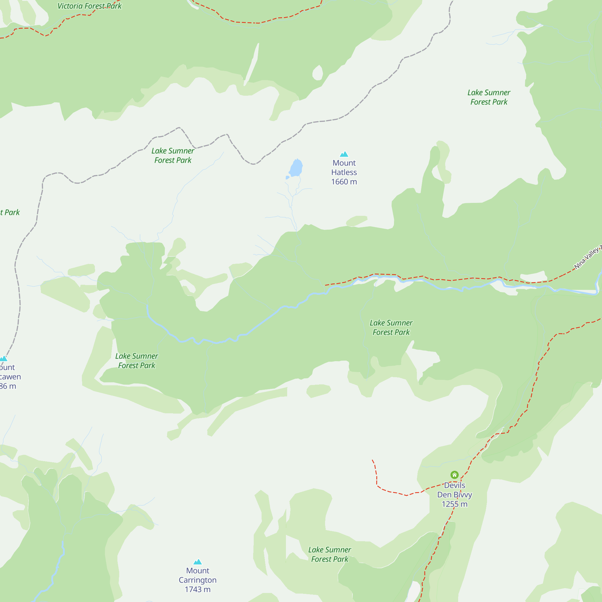 Upper Nina Bivvy map