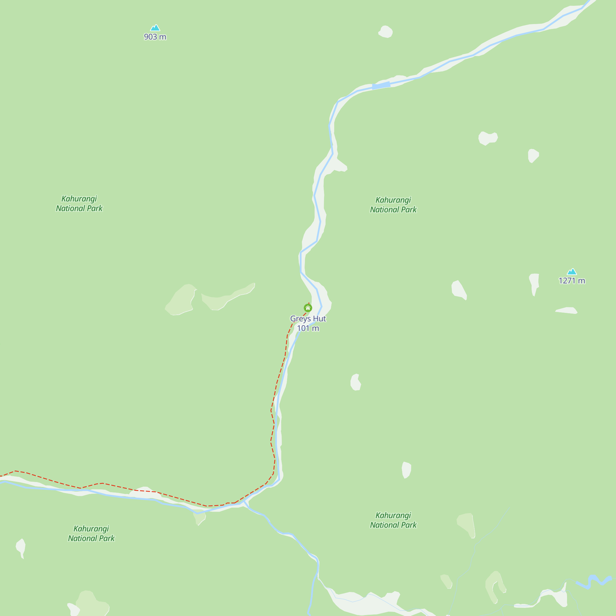 Greys Hut map
