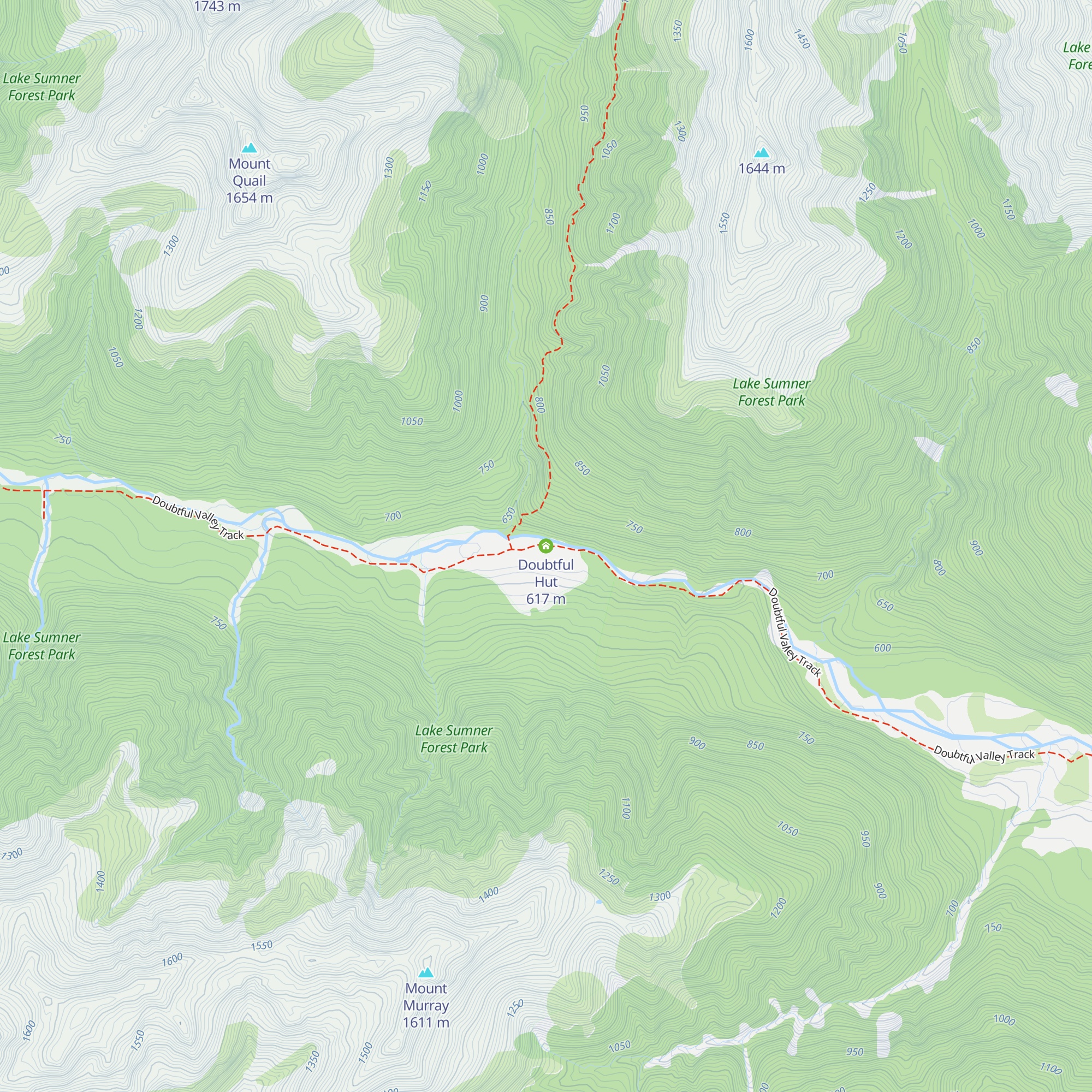 Doubtful Hut map