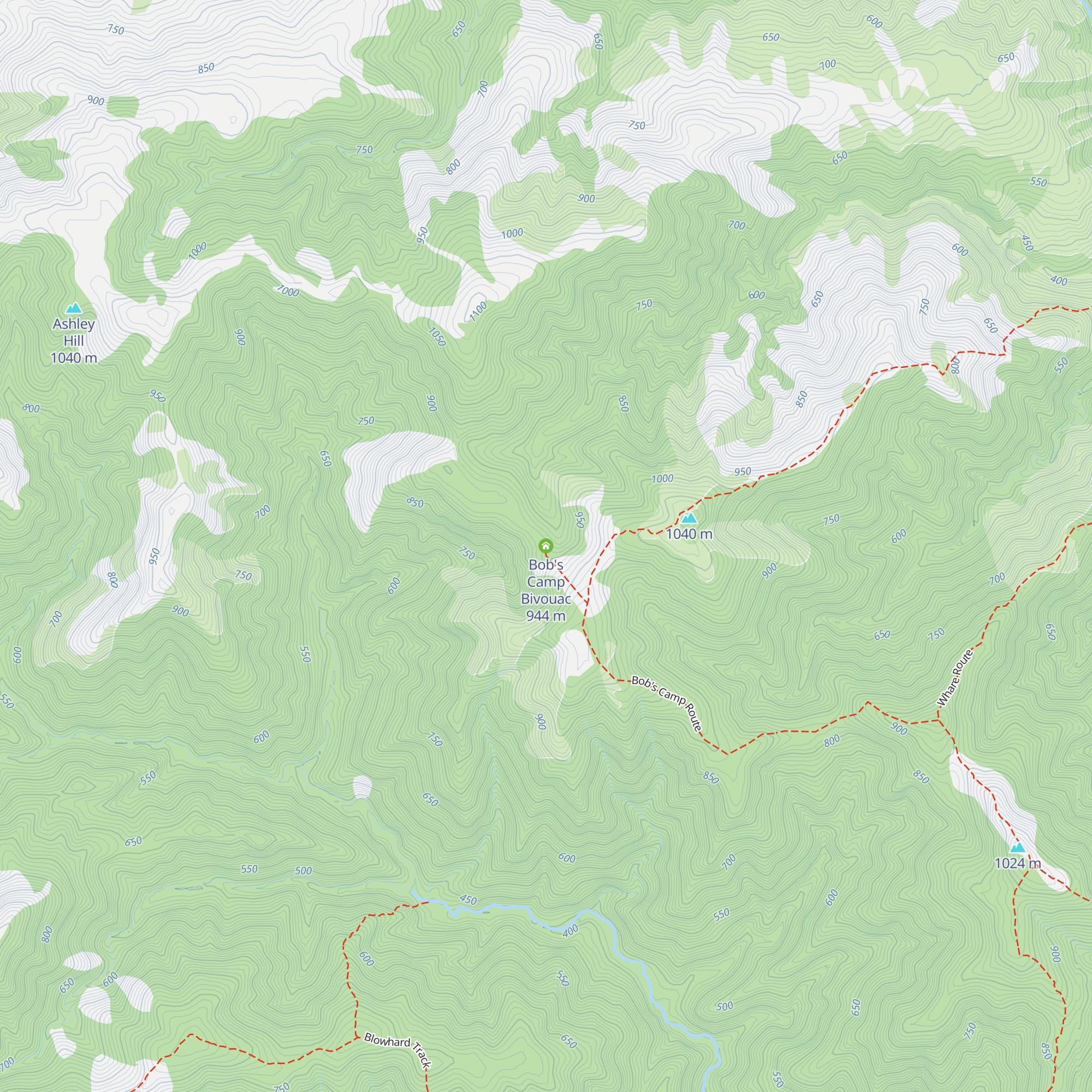 Bob's Camp Bivouac map