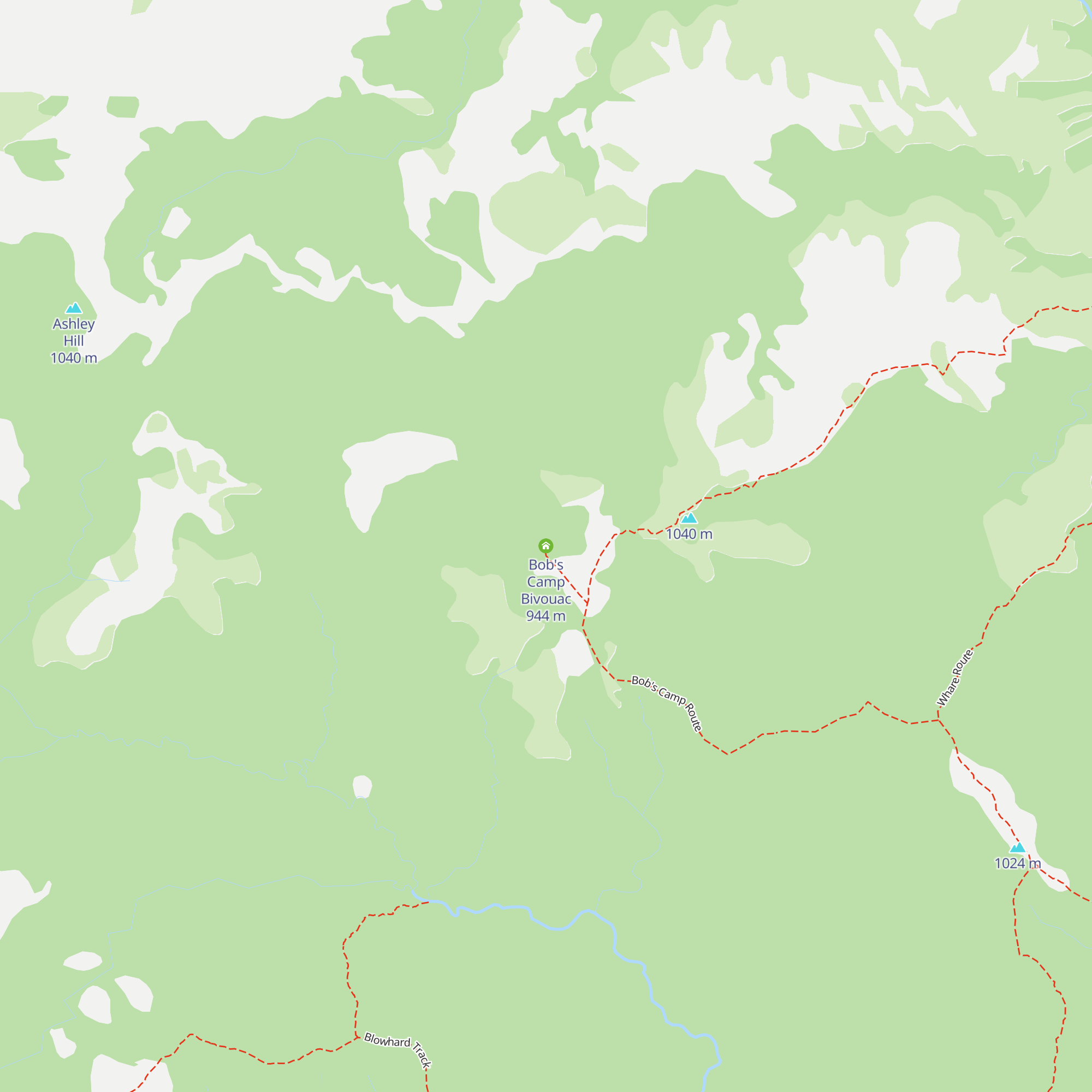 Bob's Camp Bivouac map