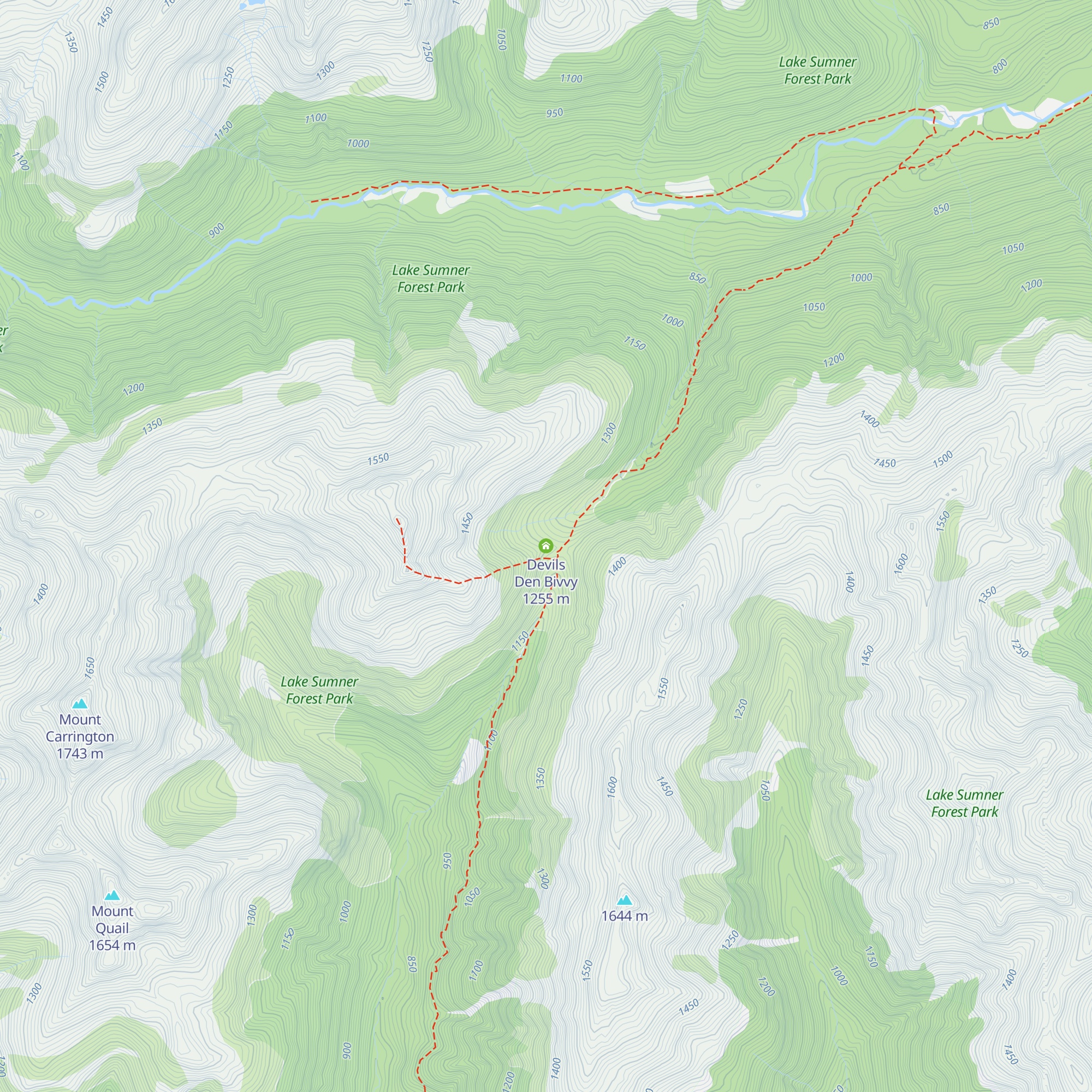 Devils Den Bivvy map