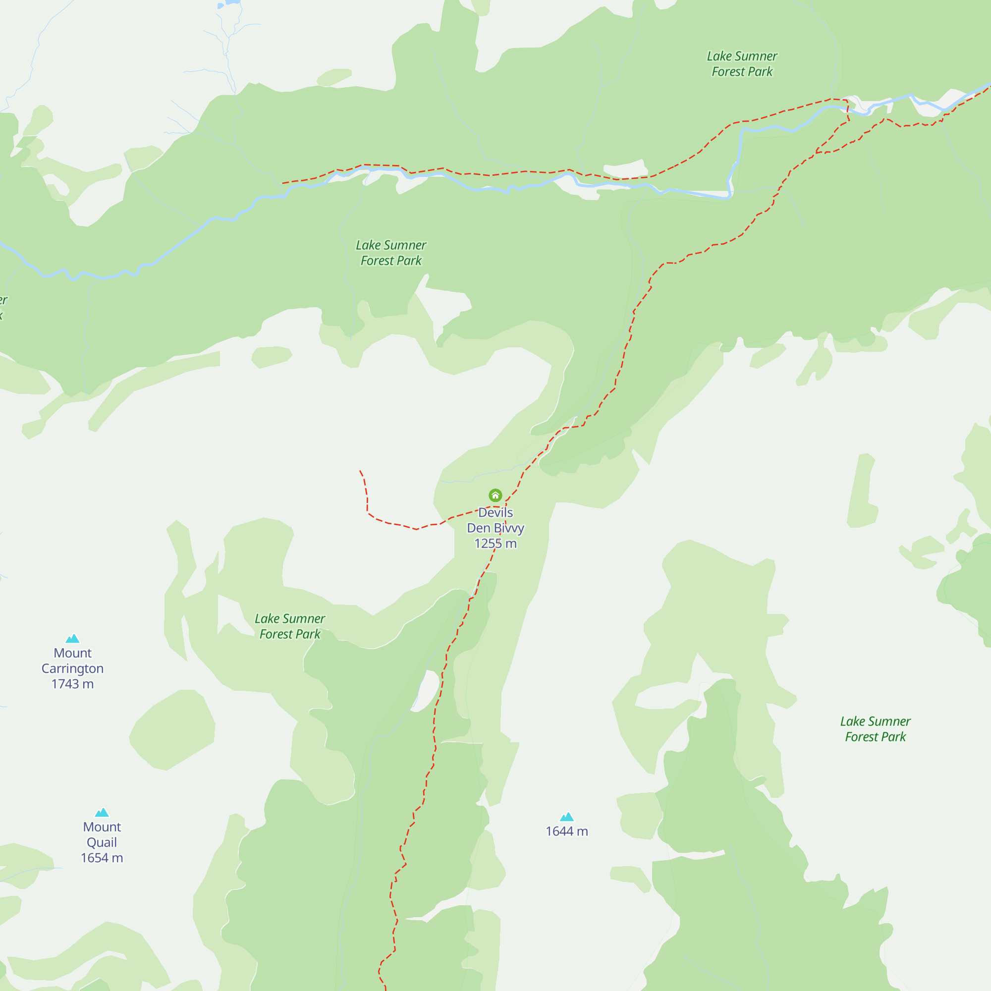 Devils Den Bivvy map