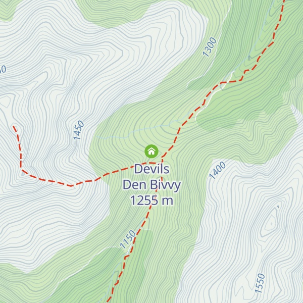 Map of Devils Den Bivvy