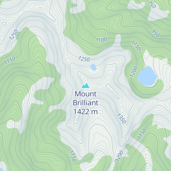 Map of Mount Brilliant